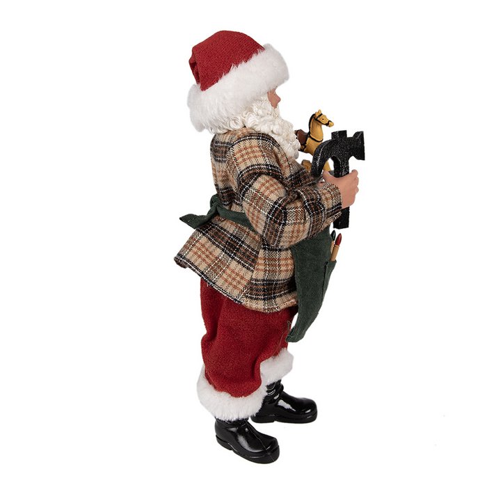 Weihnachtsmann mit Schaukelpferd