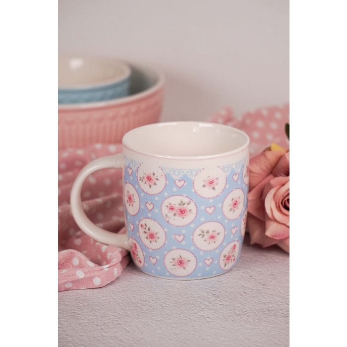 Mug flowers blue