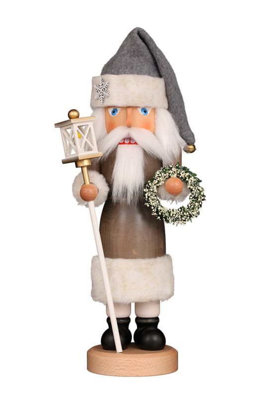 Nussknacker Weihnachtsmann mit Kranz