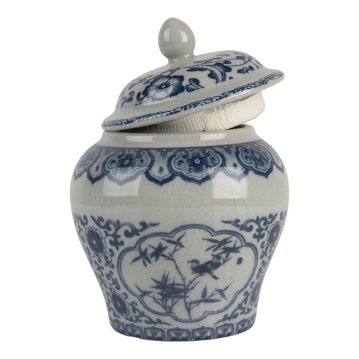 Blaue Dose mit Deckel