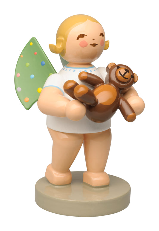 Pre-Order: Engel mit farbigen Flügelpunkten und Teddy