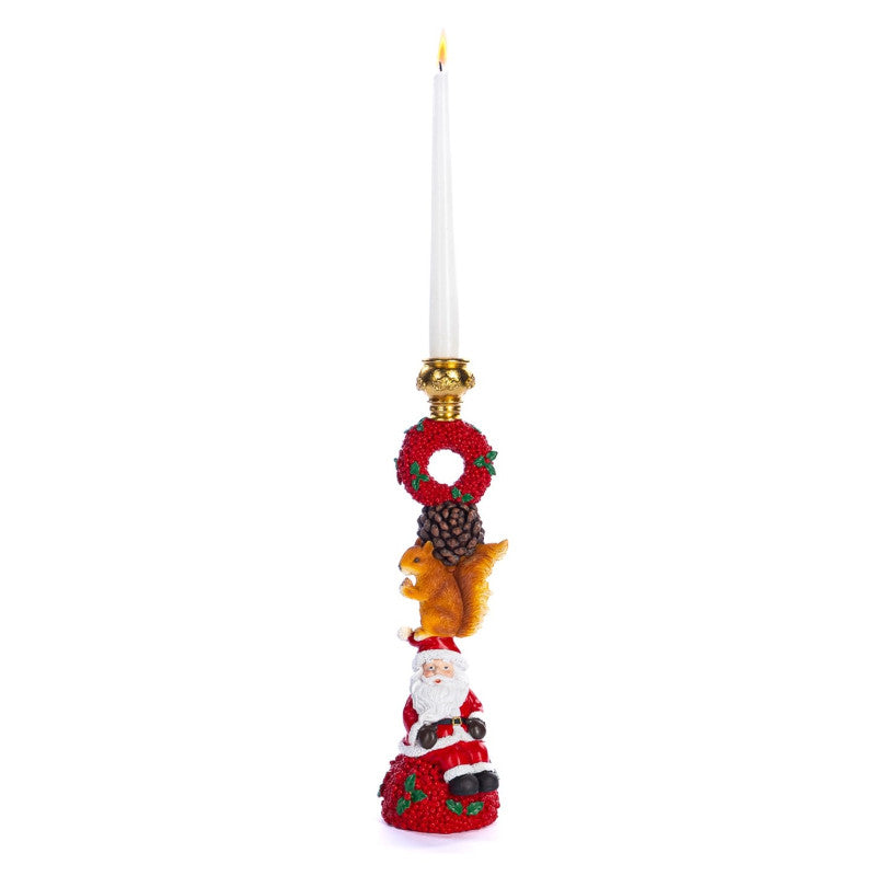 Santa Eichkätzchen Kerzenleuchter