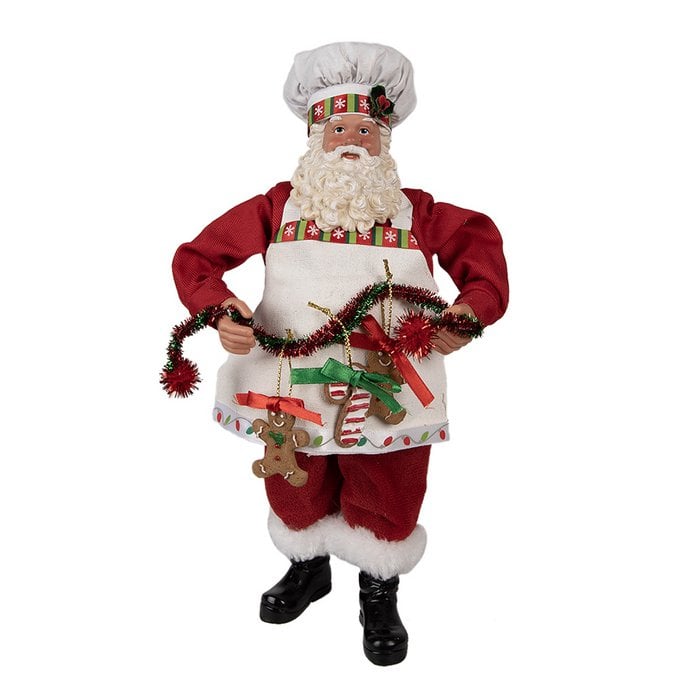 Weihnachtsmann mit Girlande