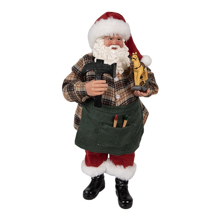 Weihnachtsmann mit Schaukelpferd
