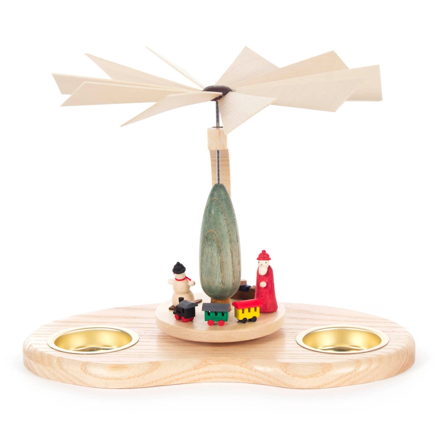Pyramide mit Weihnachtsmann und Eisenbahn