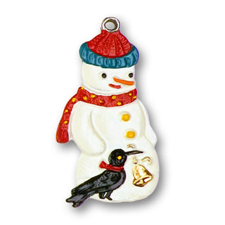 bonhomme de neige avec corbeau