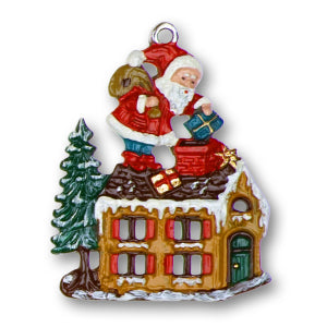 Père Noël sur le toit