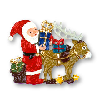 Père Noël avec rennes