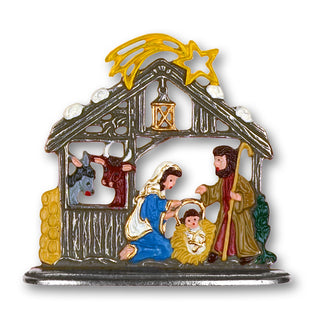 Krippe mit Ochs und Esel