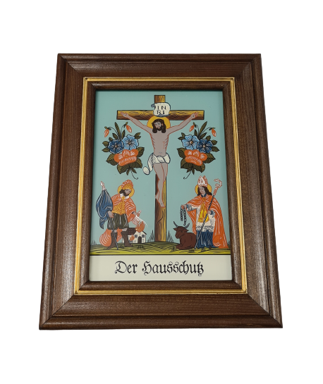 Behind glass house protection turquoise