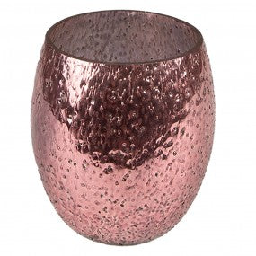 Verre à bougie rose