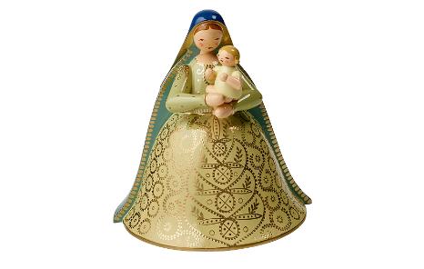 Vierge à l'Enfant Jésus, richement peinte