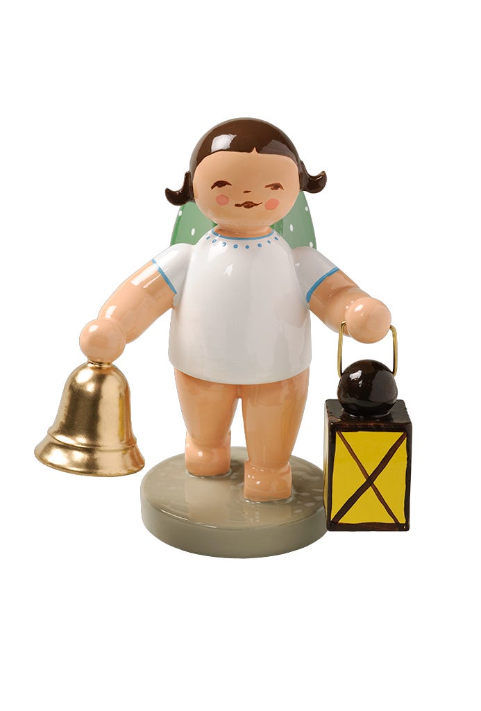 Angel with bell and lantern