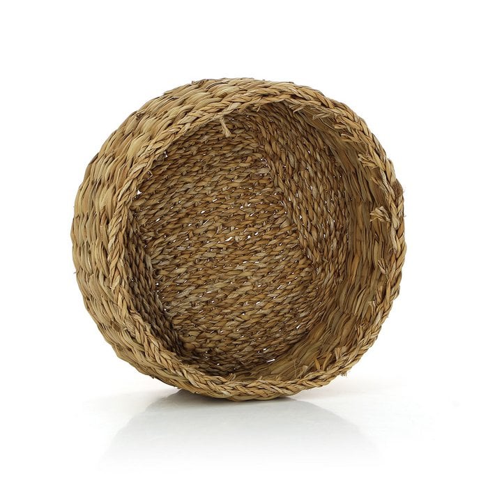 Round wicker tray