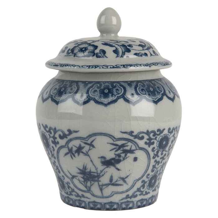 Blaue Dose mit Deckel