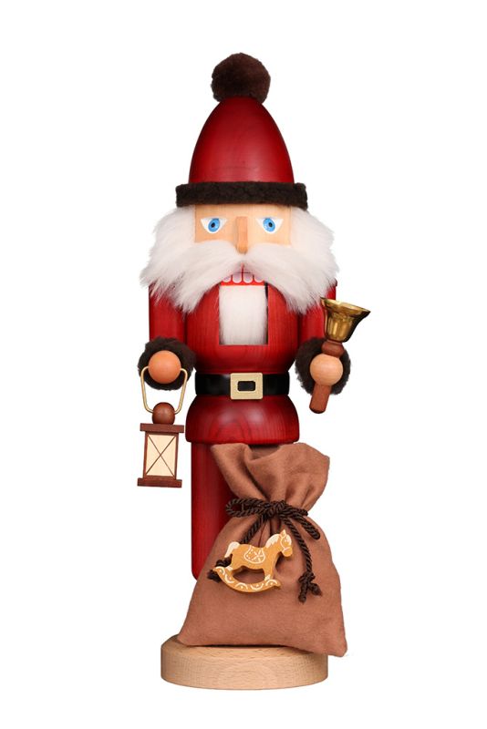 Nussknacker Weihnachtsmann mit Glocke