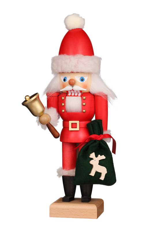 Nussknacker Weihnachtsmann mit Glocke