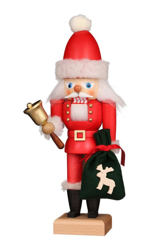 Nussknacker Weihnachtsmann mit Glocke