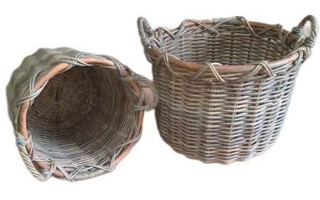 Preddigrohr wooden basket round