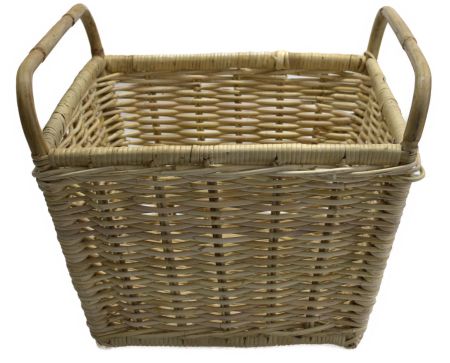 Rattan wooden basket natural