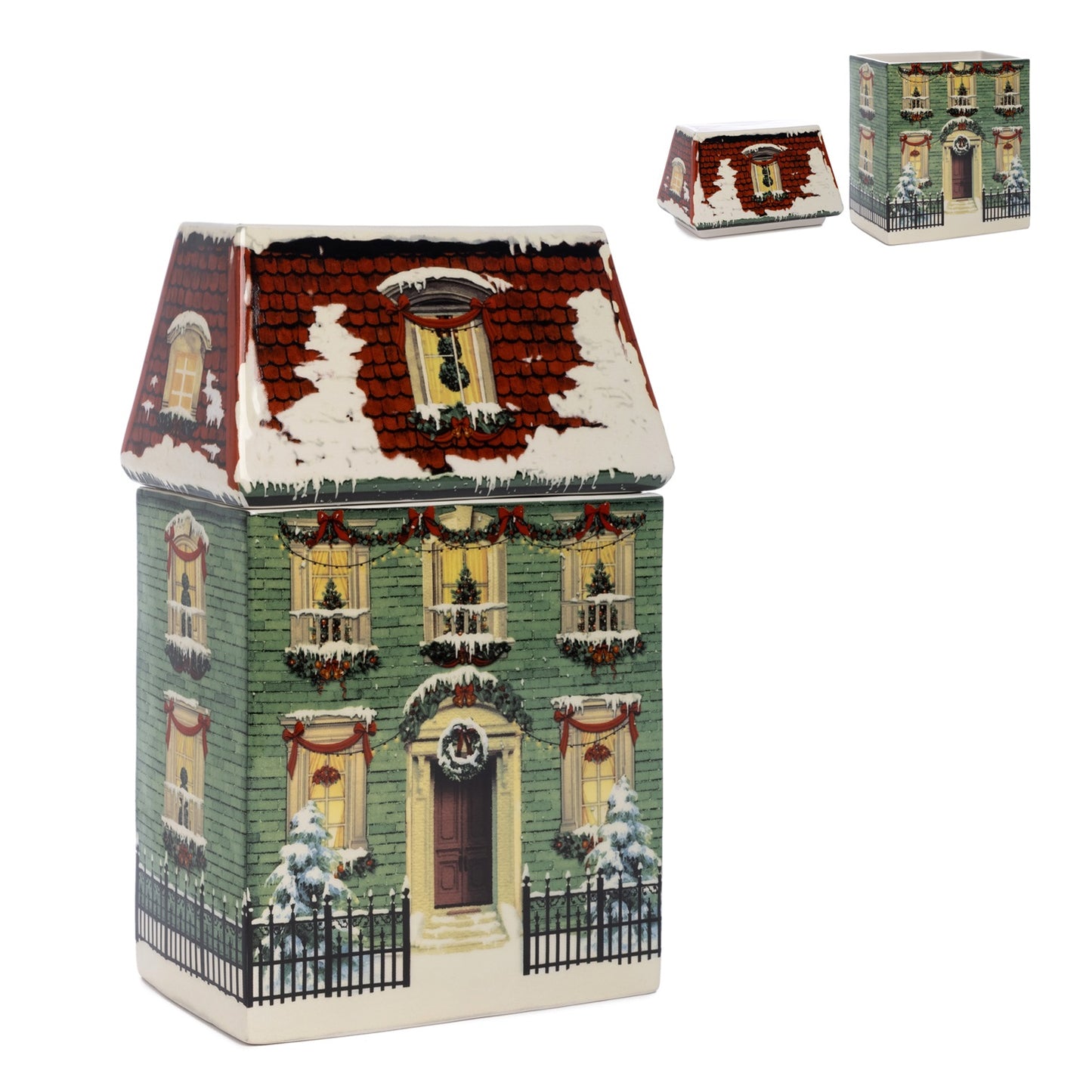 Christmas house tin