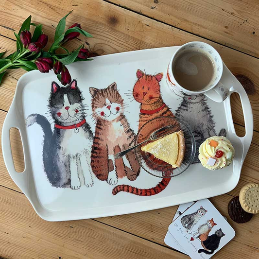 Tablett Katzen