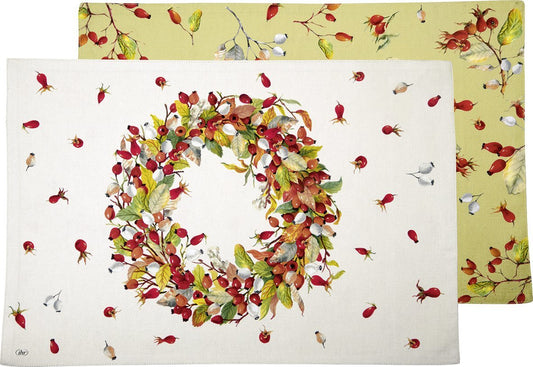 Rose Hip Wreath Tischset