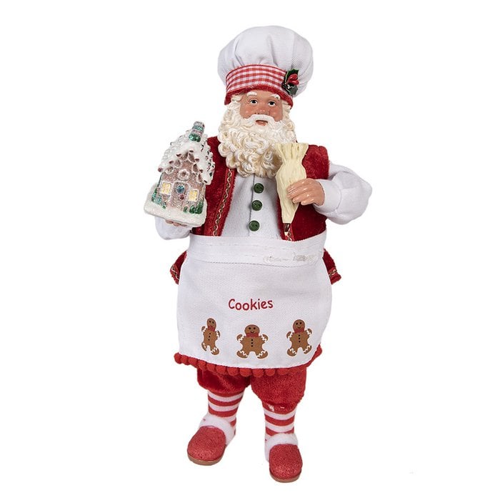 Weihnachtsmann mit Lebkuchenhaus