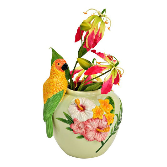 Papagei Blumen Vase