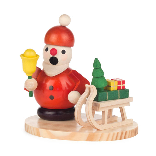 Mini-Räuchermann Weihnachtsmann mit Schlitten