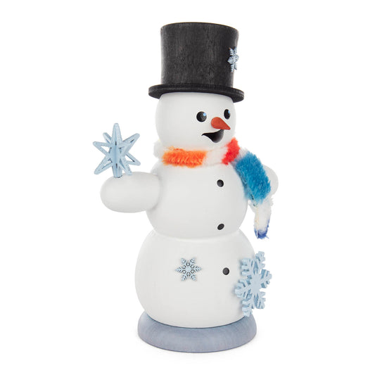 Räuchermann Schneemann mit Schneesternen