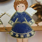 Sitzengel blau gold