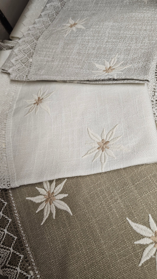 Mitteldecke Edelweiss rund
