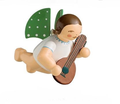 Angel with mandolin, floating