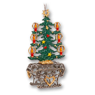 3D miniature Christmas tree on a pedestal