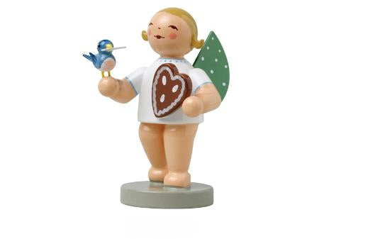 Angel with gingerbread and bird