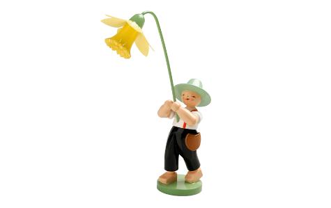 boy with daffodil
